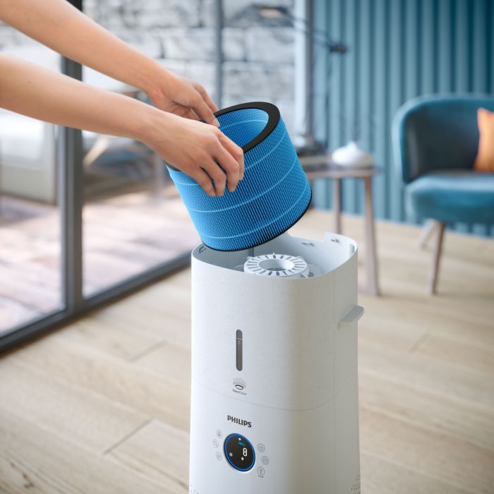 Климатический комплекс  PHILIPS очист+увлажн. Series 3000, 130м2, 505м3/час, пульт ДУ, дисплей, Nano, НЕРА,предварит.,угольный фильтр, Wi-Fi, 6 режимов, белый