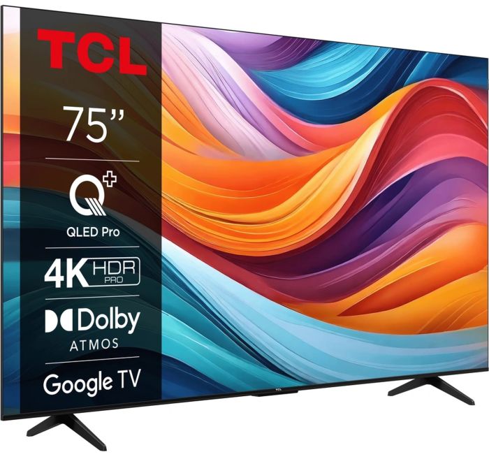 Телевизор 75" TCL QLED 4K 60Hz Smart Google TV Titan