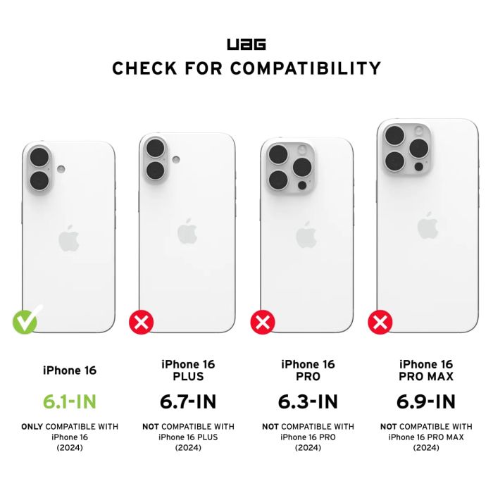 Чохол UAG для iPhone 16, Plyo Magsafe, Ice/White