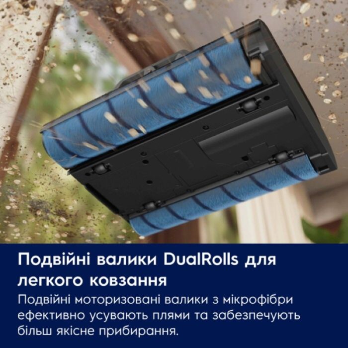 Пылесос Electrolux беспроводный, влажная уборка, конт пыль -0.57л, вода -0.65л, автон. раб. до 80мин, вес-7.09кг, 2в1, синий
