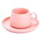 Чашка з блюдцем порцелянова 300 мл Рожева HP7209P