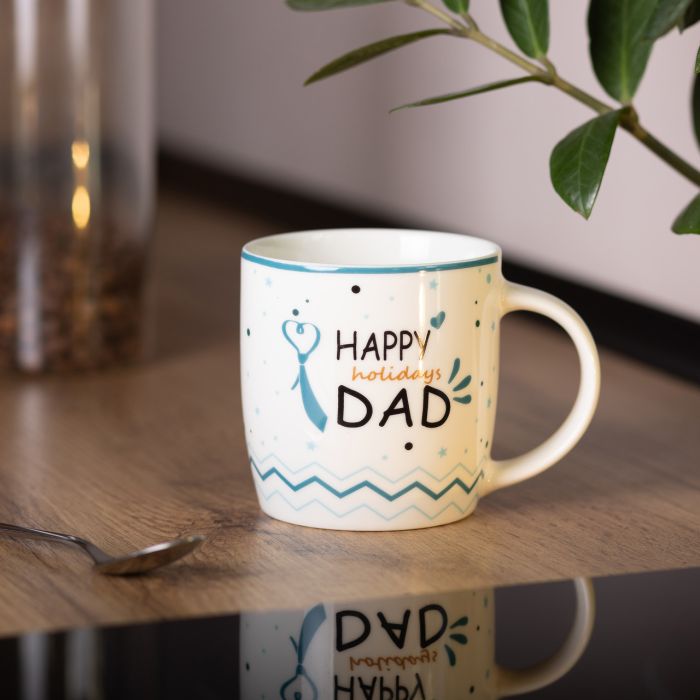 Кружка порцелянова з написами 450 (мл) Happy holidays dad RX-N240278HD