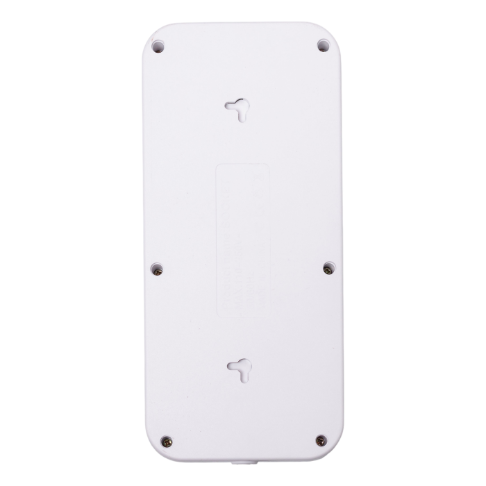Мережевий фільтр подовжувач F06U на 6 розеток 4 USB 1 Type-C та кнопкою відключення 3 м Білий HP-5-23