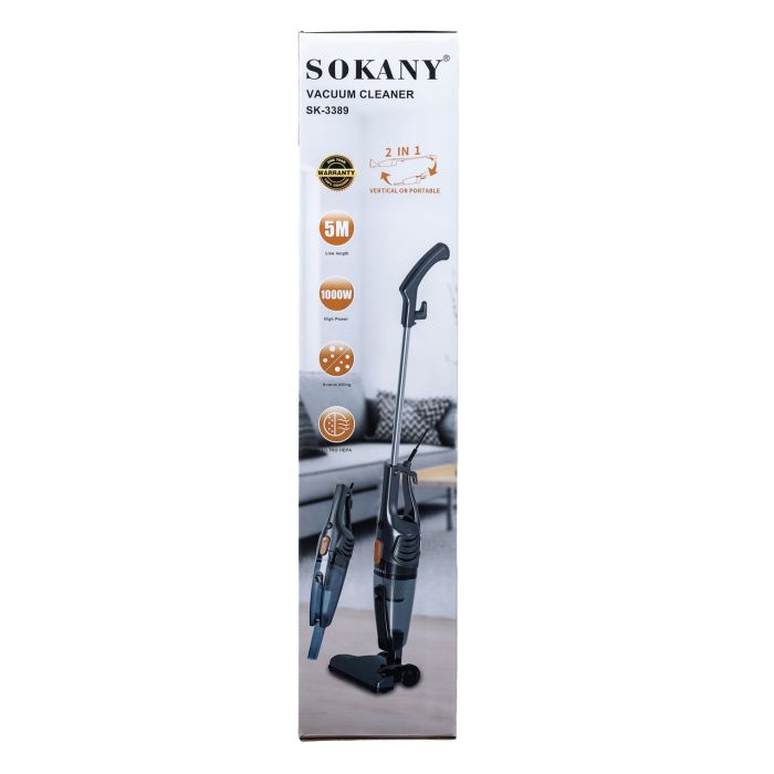 Пилосос вертикальний Sokany  для сухого прибирання 1000 Вт SK3389