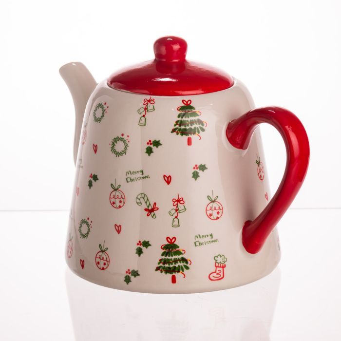 Порцеляновий чайник Merry Cristmas 1 літр CR-1-15