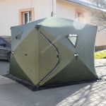 Намет зимовий утеплений "Куб" 230*230*210 см для рибалки туризму кемпінгу та подорожей Хакі LU-BD21