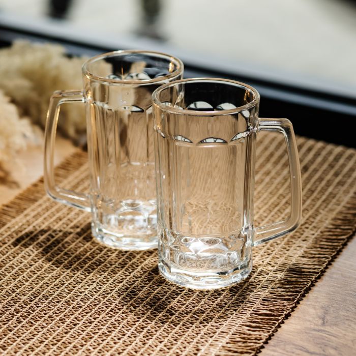 Набір кухлів для пива Beer Stein скляних 2 штуки по 530 мл HP-17-60