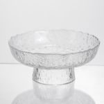Фруктовниця на ніжці Ice Textured 15 см з крижаною текстурою скла Yiwu HP-34-88