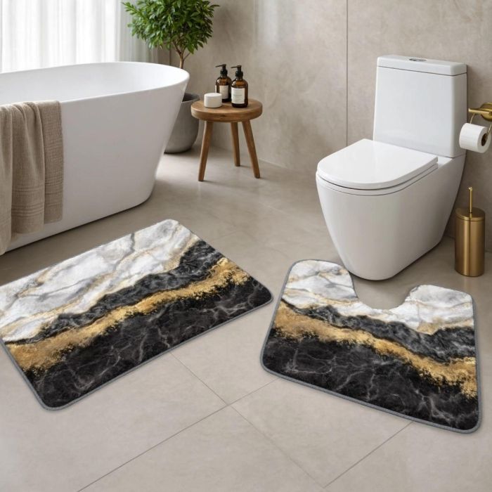 Набір килимків для ванної та туалету Modern Marble 50*80/40*50 см Yiwu HP-42-182