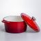 Каструля чавунна емальована 4 л, червоний Yiwu HP-FLG-1 RED
