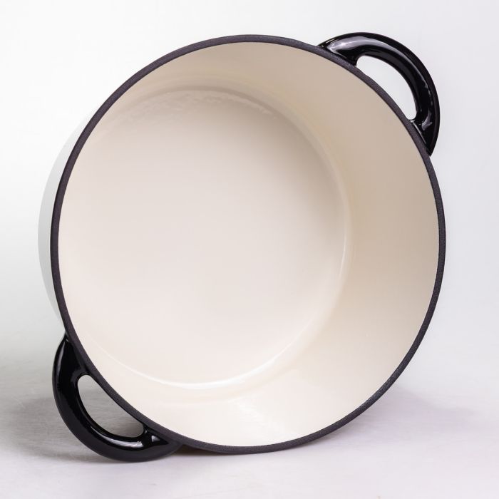 Каструля чавунна емальована 6,5 л, чорний Yiwu HP-FLG-3 BLACK