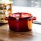 Кокотниця чавунна емальована 4,5 л, червоний Yiwu HP-FLG-4 RED
