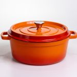Кокотниця чавунна емальована 6 л, помаранчевий Yiwu HP-FLG-6 ORANGE