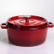 Кокотниця чавунна емальована 6 л, червоний Yiwu HP-FLG-6 RED