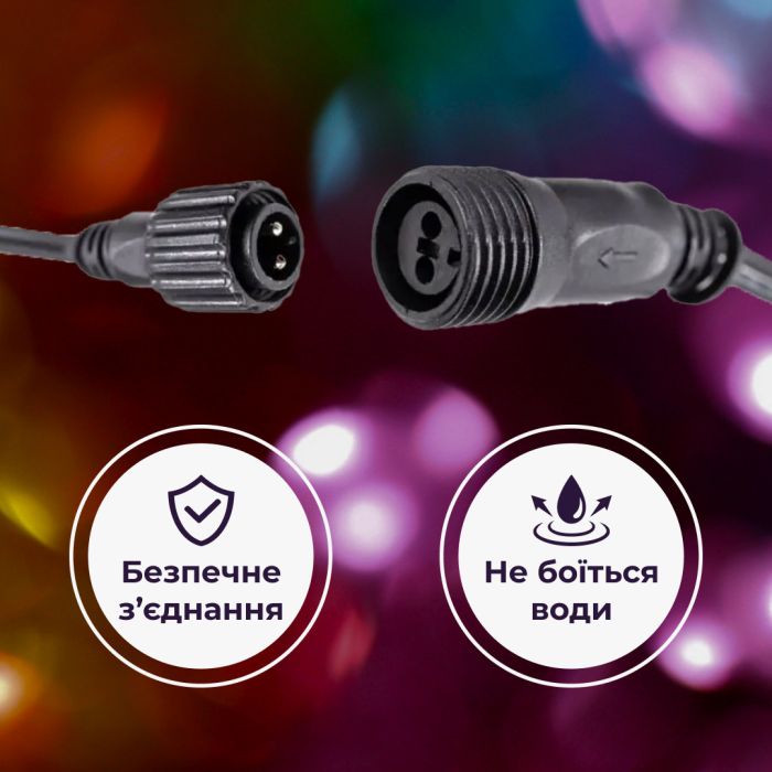 Гірлянда вулична стрічка світлодіодна Дюралайт 480 LED 16м морозостійка прозорий дріт Мультиколор DR20МML