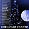 Гірлянда нитка 10м на 200 LED лампочок світлодіодна чорний провід 8 режимів роботи Синій M200LEDBL
