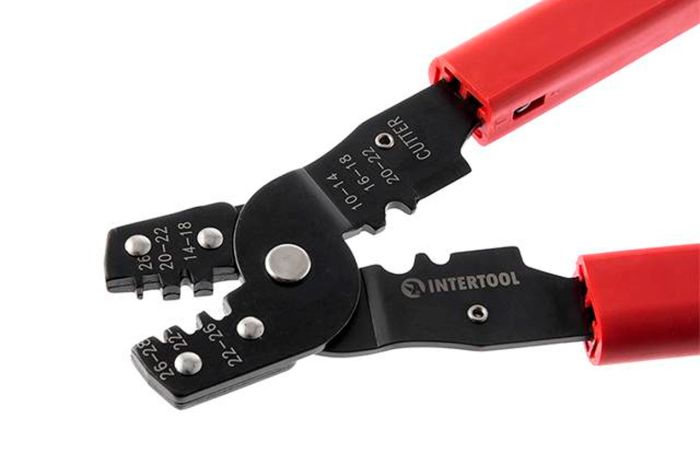 Кліщі для обтиску контактів Intertool 180 мм 0.08-5 мм² (HT-7053)