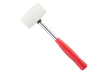 Киянка Intertool 225 г х 40 мм біла ручка метал (HT-0234)