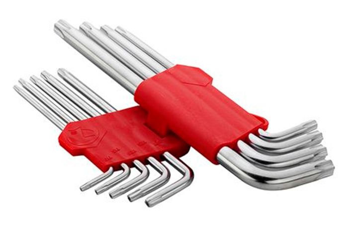 Набір Torx ключів Intertool 9 шт. з отвором подовжені (HT-0606)
