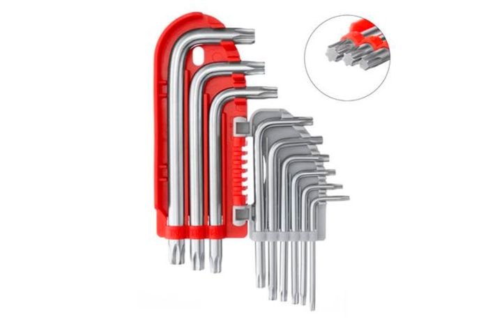 Набір Torx ключів Intertool 9 шт. Prof (HT-1821)