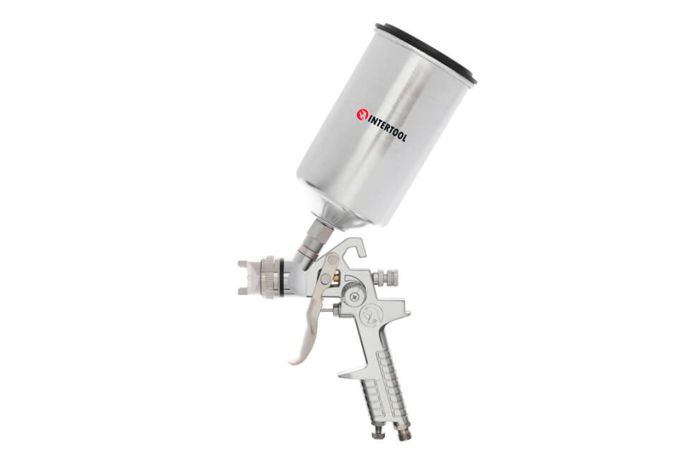 Пневмопістолет лакофарбовий HVLP Intertool верхній бак 1000 мол x 1.3 мм (PT-0107)