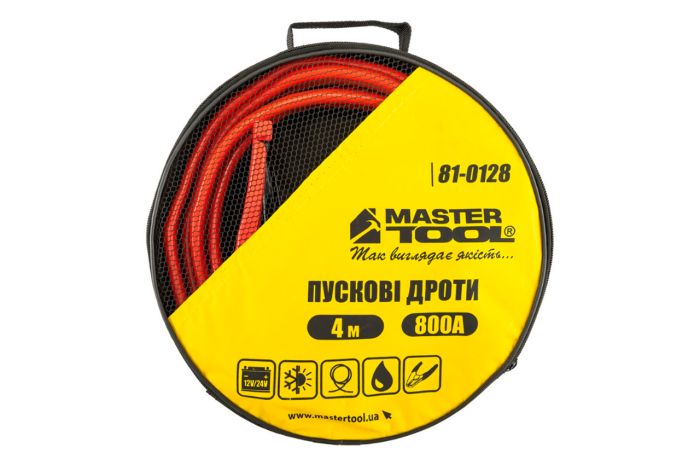 Пускові дроти Mastertool 800 A x 4 м (81-0128)