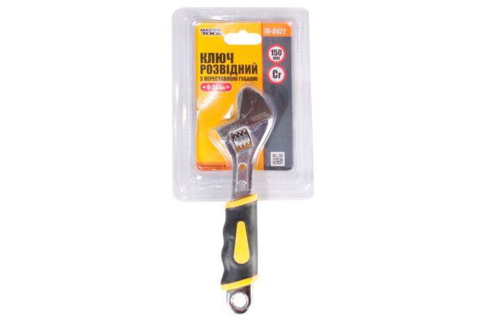 Ключ разводной Mastertool 150 мм (0-24 мм) переставная губка (76-0421)