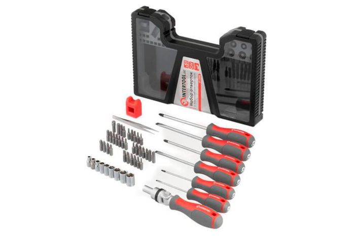 Набор отверток Intertool с насадками Pro 51 ед. (VT-3352)
