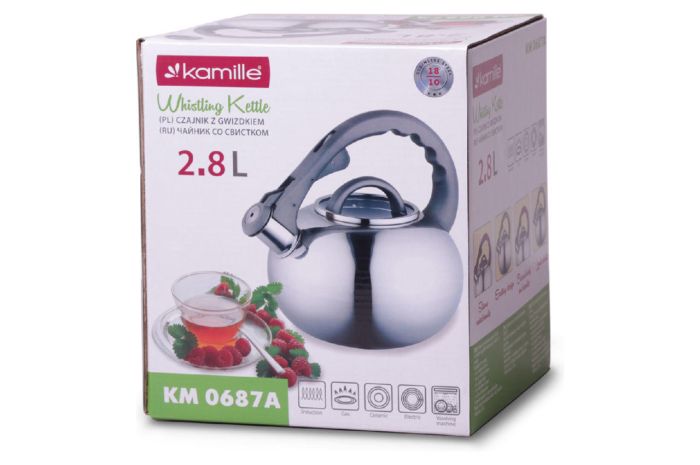 Чайник нержавеющий Kamille 2.8 л 0687A (0687A)