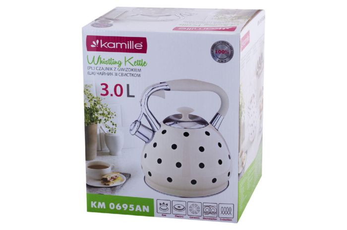 Чайник нержавіючий Kamille 3 л 0695AN (0695BG)
