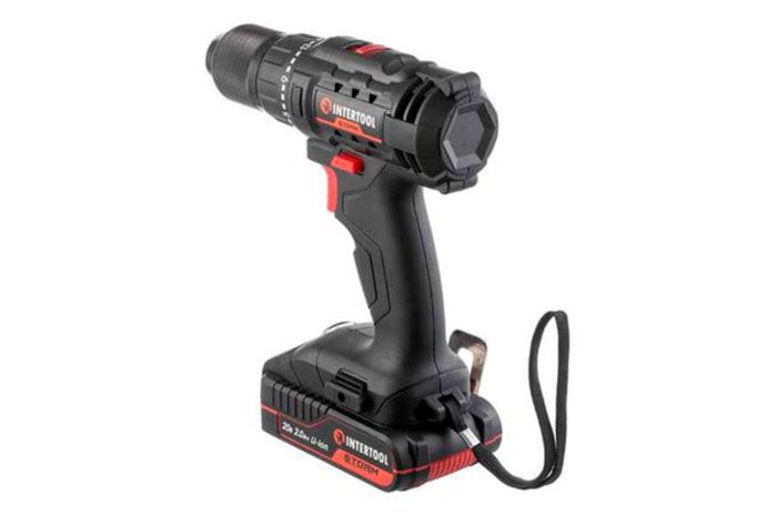 Шуруповерт акумуляторний Intertool 20В x 2Ач Li-Ion Storm (WT-0350)
