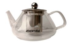 Чайник скляний вогнетривкий Kamille 450мл із заварником (0782S)