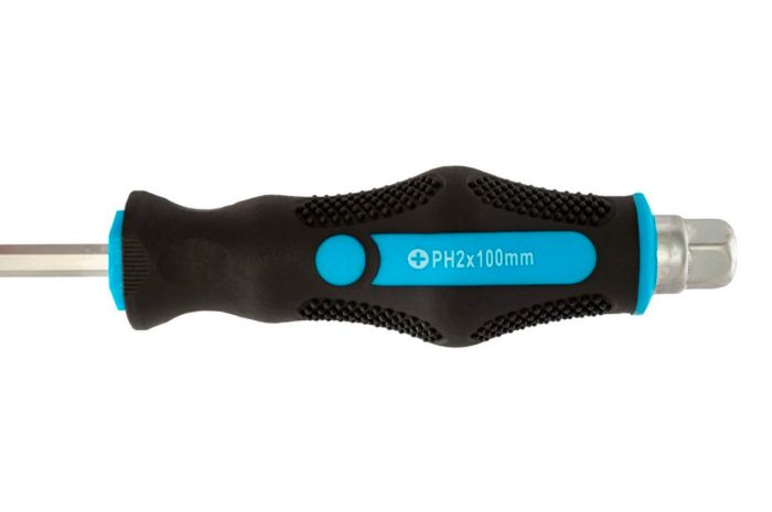 Отвертка ударная Mastertool РН2 x 100мм HEX (49-6210)