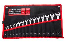 Набір ключів ріжково-накидних Intertool 6-22мм в чохлі PRO (15шт) (XT-1514)