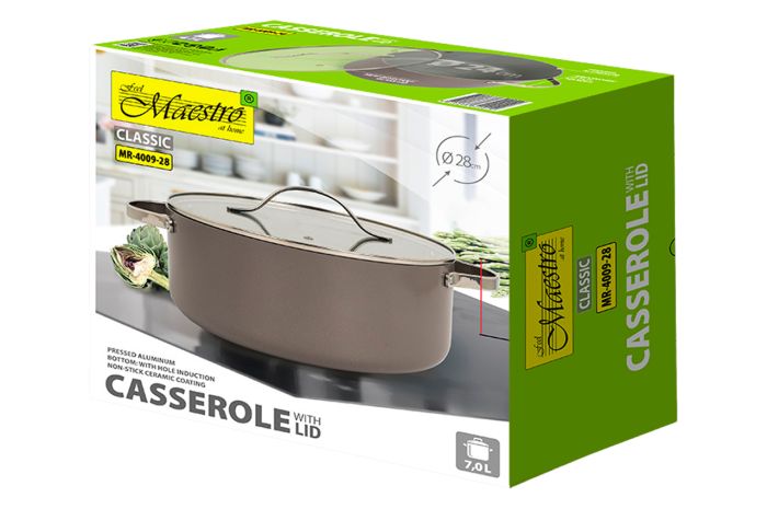 Каструля антипригарна Maestro 280мм x 7л Ceramic (MR-4009-28)