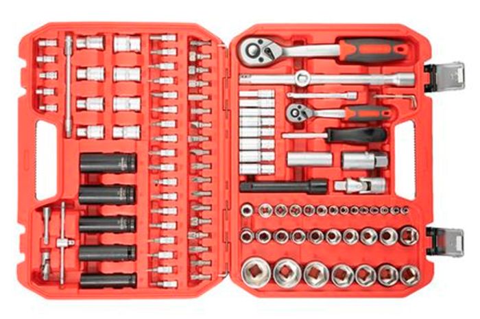 Набір інструменту Intertool 1/4" x 1/2" x 111од RED (ET-9111)