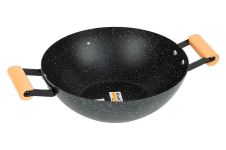 Сковорода WОК з мармуровим покриттям та дерев'яними ручками Hot Chef -ø280мм (122852)