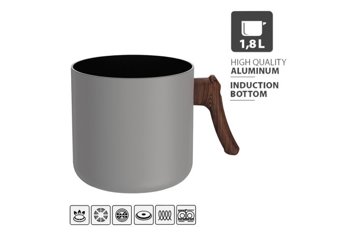 Молочник антипригарний Maestro 1.8л Aluminum (MR-1211-14M)