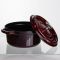 Кокотниця чавунна емальована 2,5 л, бургунді Yiwu HP-FLG-9 burgundy