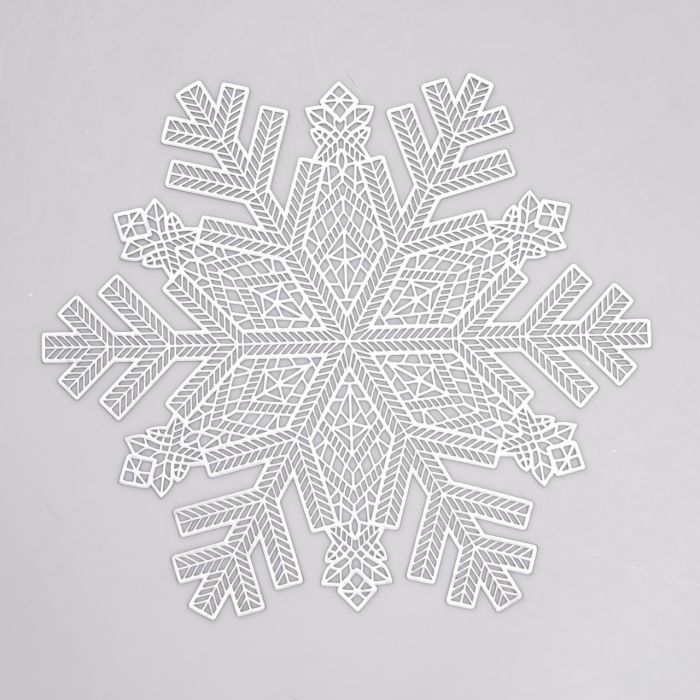 Килимок для сервірування столу Snowflake 38 см срібло HP-36327-21