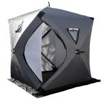 Намет зимовий утеплений "Куб" 210х210х210 для рибалки туризму кемпінгу та подорожей Сірий LU-BD18G