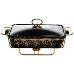 Мармітниця прямокутна на металевій підставці з підігрівом 35.5х19х15.5 см ML-874-13