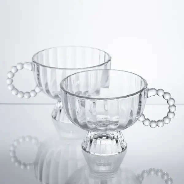Набір креманок на ніжці Sundae Dish 2 штуки по 300 мл з ручкою HP-17-14