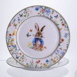 Набір обідніх тарілок пасхальних Garden Rabbits порцелянові 25 см HP-7323-5A