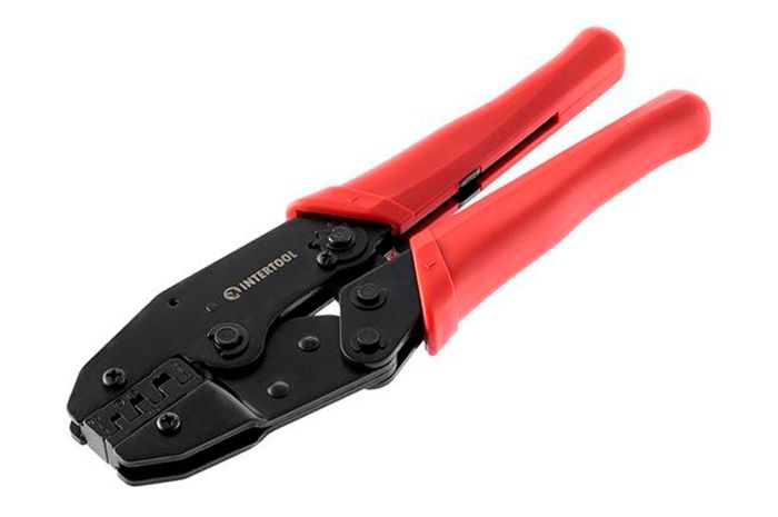 Кліщі для обтиску контактів Intertool 220 мм 0.5-6 мм² (HT-7050)