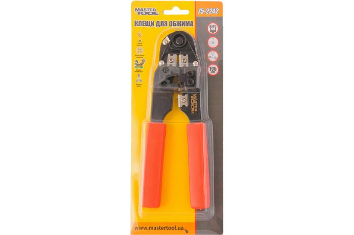 Кліщі для обпресування штекерів Mastertool 195 мм RJ45 (75-2242)