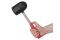 Киянка Intertool 1250 г х 90 мм Чорна гума ручка дерево (HT-0228)