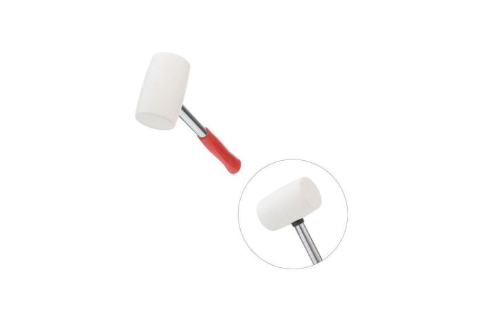 Киянка Intertool 450 г х 65 мм біла ручка метал (HT-0227)