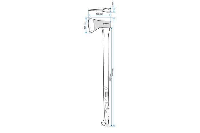 Топор Intertool 1250г x 900мм фибергласс (HT-0264)
