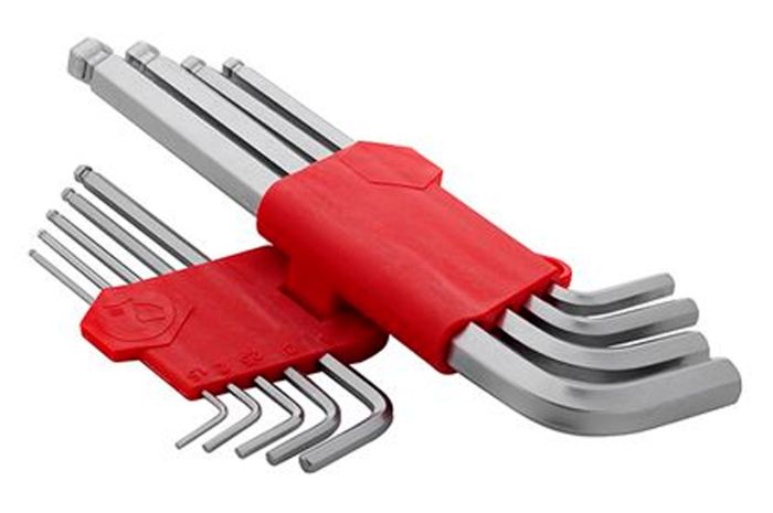 Набір шестигранних ключів Intertool 9 шт. з кулею подовжені (HT-0603)